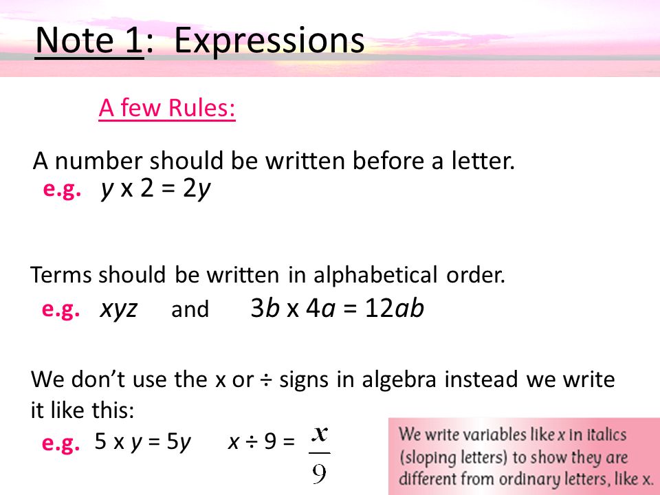 write an expression in terms of x and y